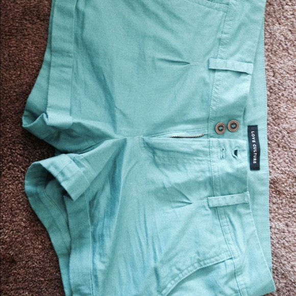 Teal shorts
