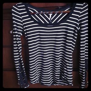 Free People lace cuff top