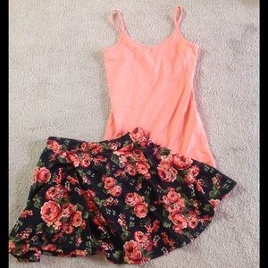 {NWT} Floral Skater Skirt & Top Bundle 🌹