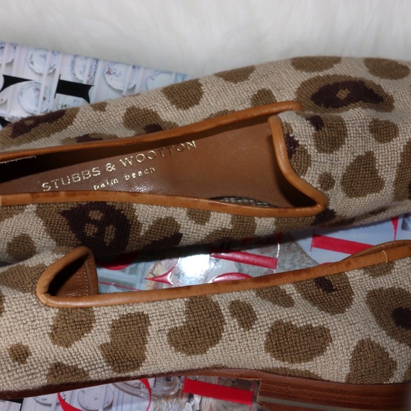 🎁Sold🎁 Stubbs & Wootton Leopard Slipper Flats - Picture 2 of 4