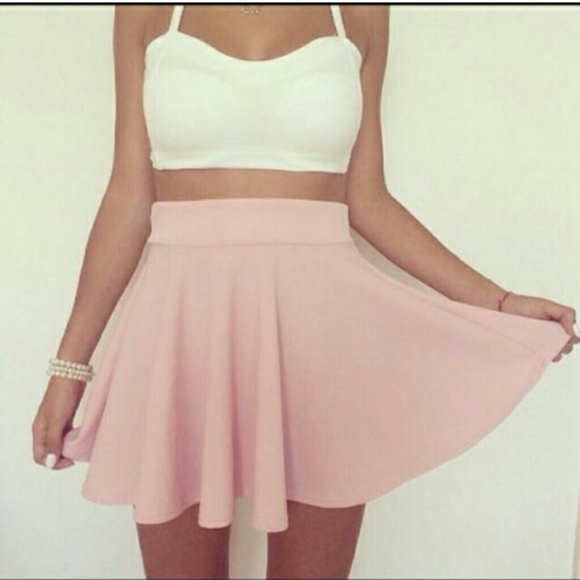 pink skater skirt