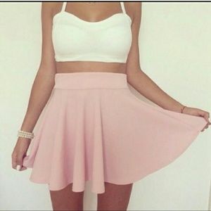 pink skater skirt