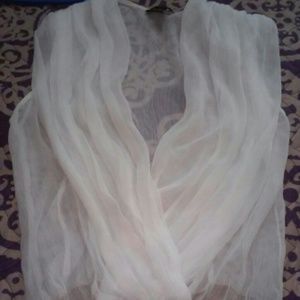 See thru white body suit