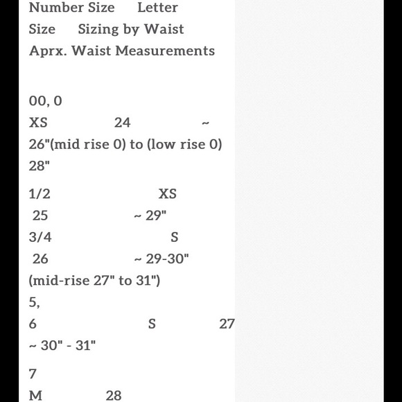 Size Chart!