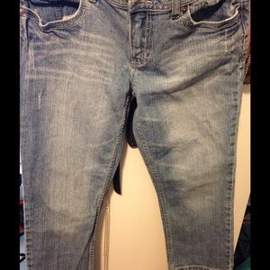 Light blue Jean capris