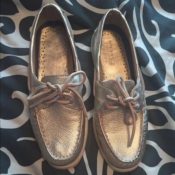 Sperry top siders- Silver