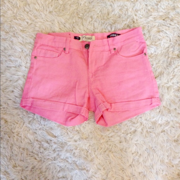 Bright pink shorts