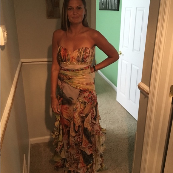 Jovani Tropical Gown