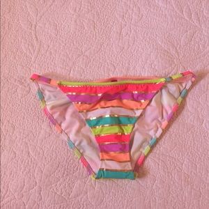 Victoria Secret rainbow/gold stripe bikini bottom.