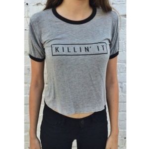 Brandy Melville Grey Killin It Nadine