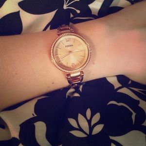 Rose Gold Fossil Watch