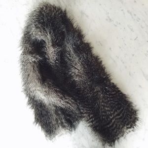 Club Monaco Faux Fur Stole Like New