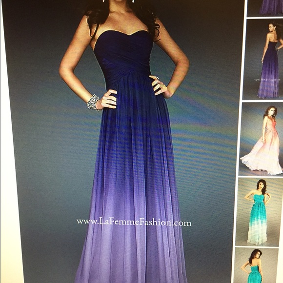 New with tags!!!! Purple ombré strapless gown