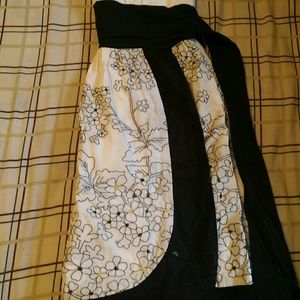 Black white and yellow dress