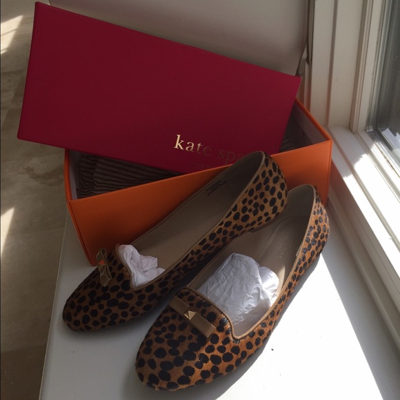 Kate spade leopard loafers