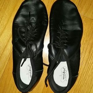 Black lace jazz shoes