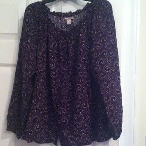 Loose purple dress shirt