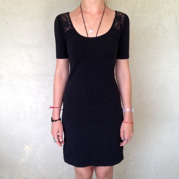 Black form fitting dress