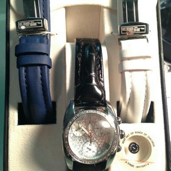 JOJO Chronograph Watch with Genuine Diamonds