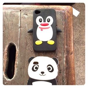 Penguin & Panda 4 and 4S iPhone cases $7