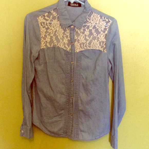 Forever21 denim Button up