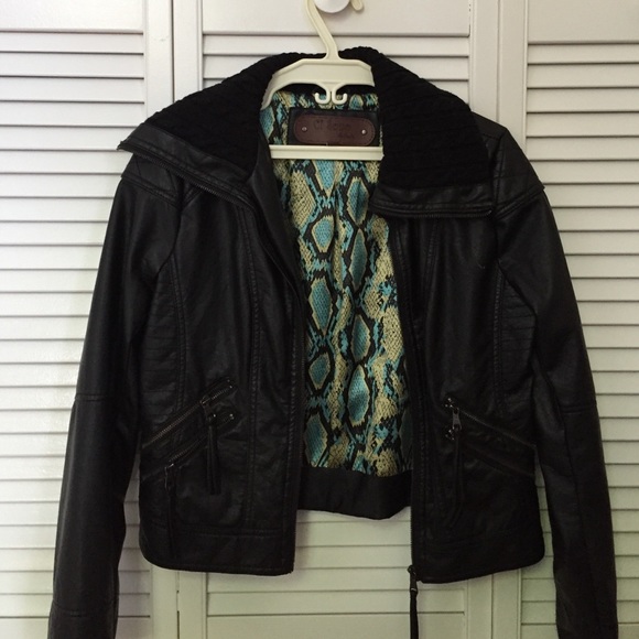Ci Sono Black faux leather jacket