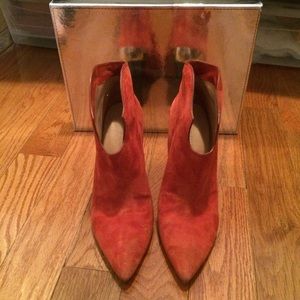 Sigerson Morrison Orange Cowboy Booties