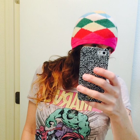 Argyle knit hat and scarf pair - Picture 2 of 4