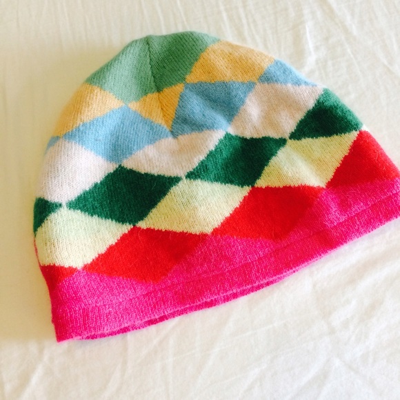 Argyle knit hat and scarf pair - Picture 3 of 4