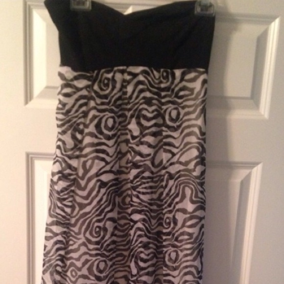 Charlotte Russe floor length strapless dress
