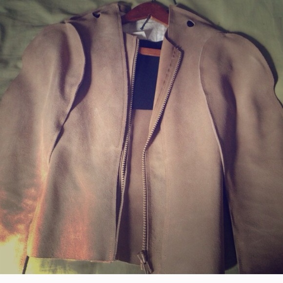 Suede taupe jacket by Maison Martin Margiela