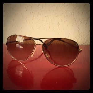 Tom Ford Charles Gold Aviator Sunglasses