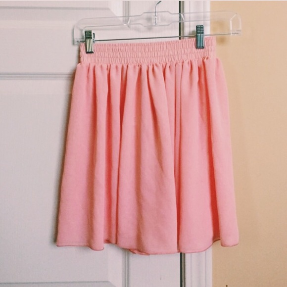 American Apparel Pink Chiffon Skirt