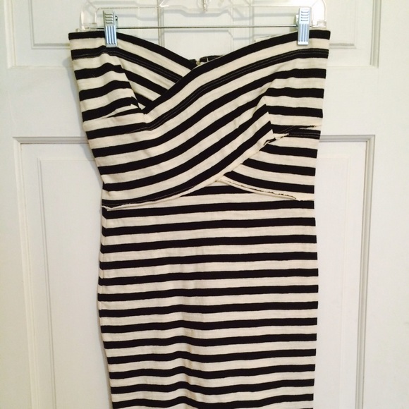 L'Angence bodycon stripped tube dress