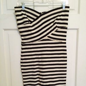 L'Angence bodycon stripped tube dress