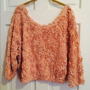 American Apparel Floral Textured Top
