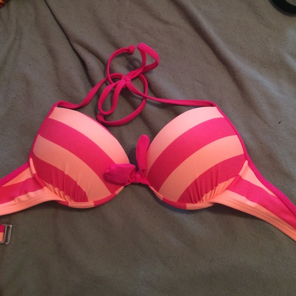 Victoria's Secret push up striped bikini swim top