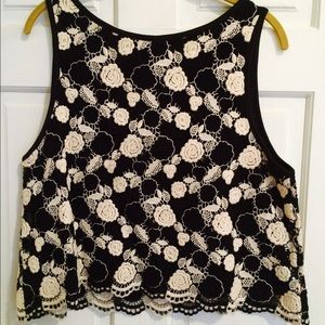 Topshop floral crop top