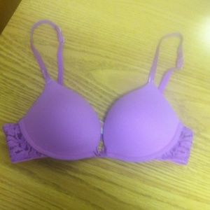 Pink plunge 34A push up bra