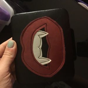 Vampire mouth novelty wallet