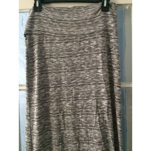 Grey cotton maxi skirt
