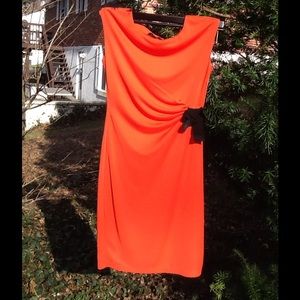 Bright Orange With Black Bow