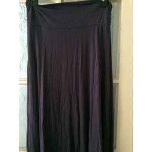 Navy cotton maxi skirt