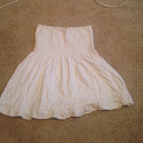 Strapless White Top