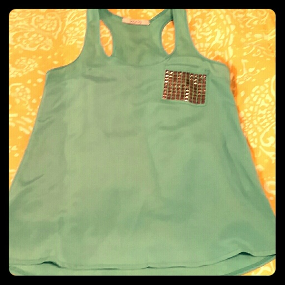 Turquoise racer back tank