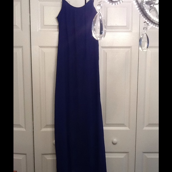 SIMPLE STYLE BLUE SUMMER DRESS.