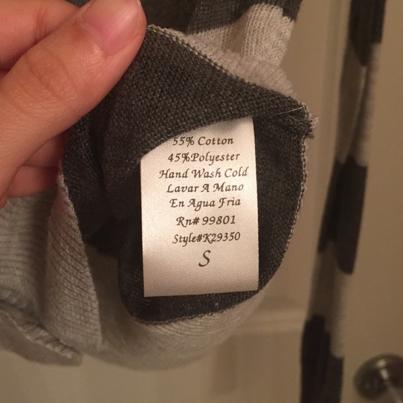 Grey striped Cardigan - Picture 2 of 2