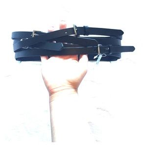 Black Tarnish high waist belt.