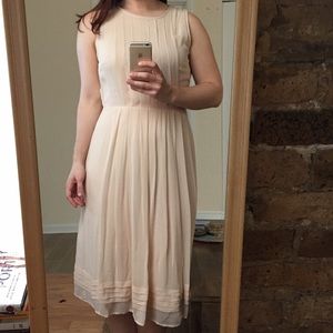 Topshop Blush Chiffon Midi Dress
