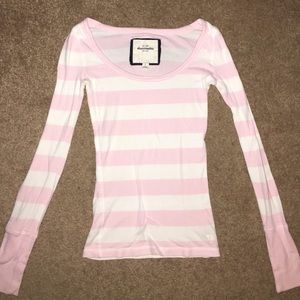 Pale Pink and white striped shirt